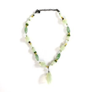 Green Beaded Statement Necklace